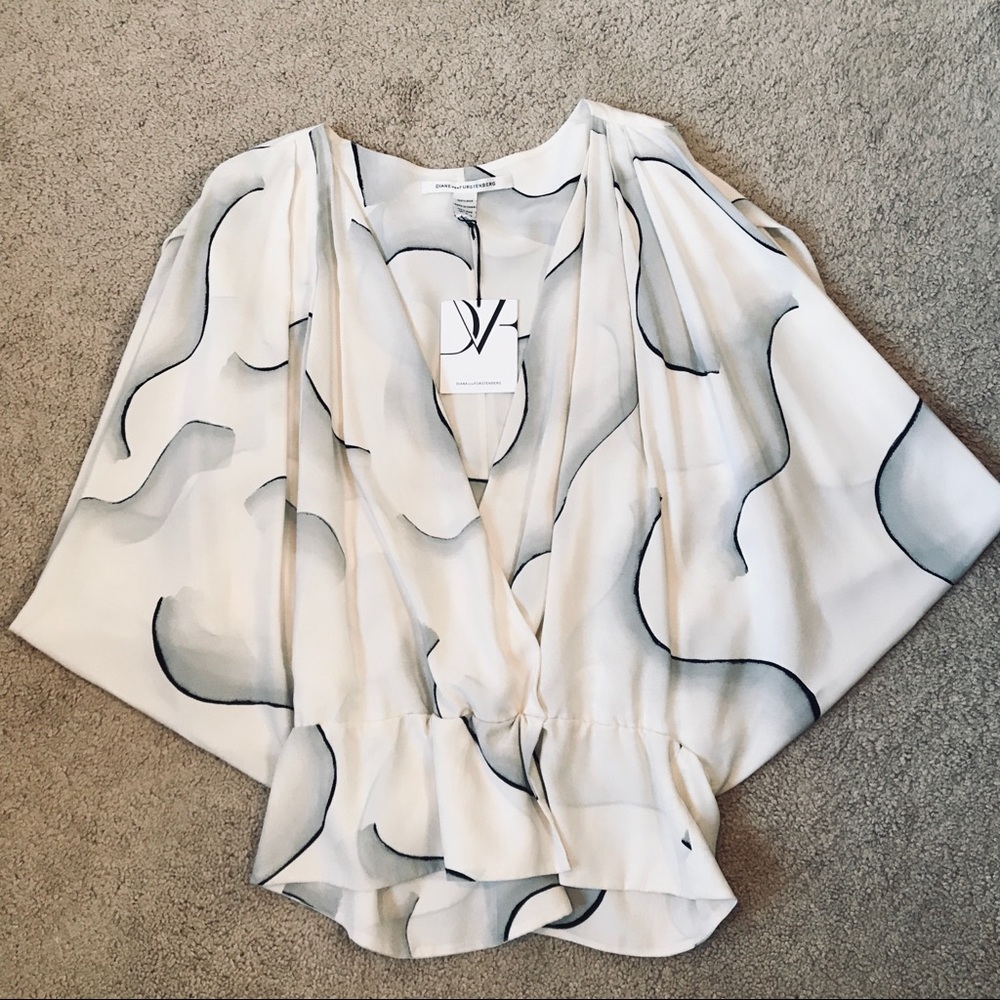 Diane Von Furstenberg DVF Juliette Silk Blouse - Picture 11 of 13